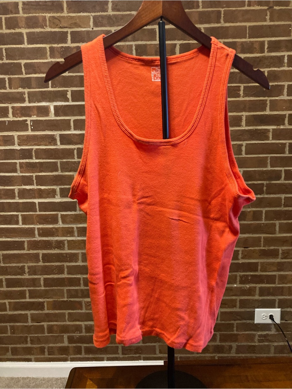 Orange Scoop Neck Women's Tank Top - Soft Everyday Essential